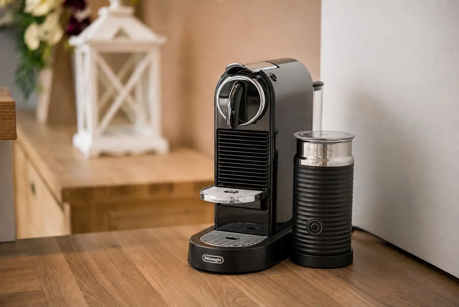 Nespresso coffee machine in Košice apartment kitchen